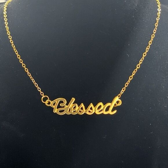 GOLD BLESSED UNISEX NECKLACE  - Picture 1 of 15